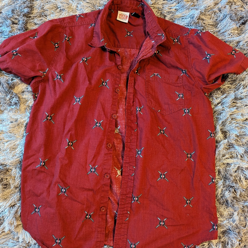 Deadpool Button Up